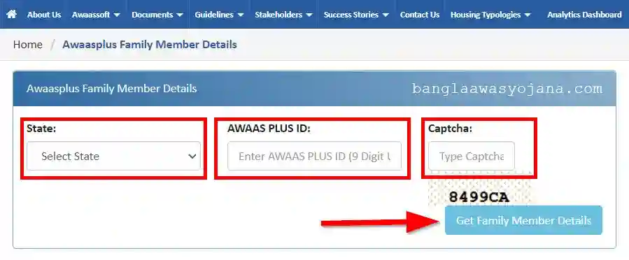 New Awaasplus Family Member Details Checking Process