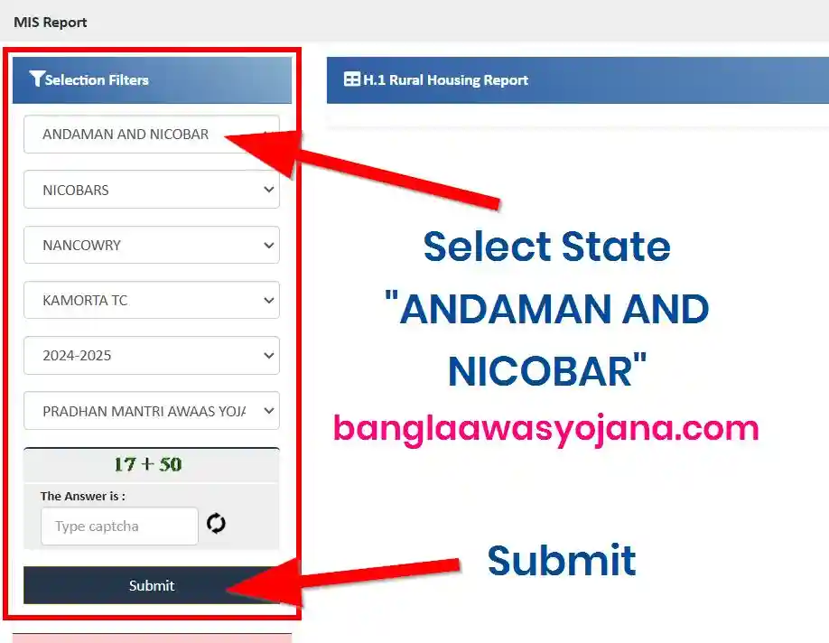 Andaman and Nicobar PM Awas Gramin list 2025