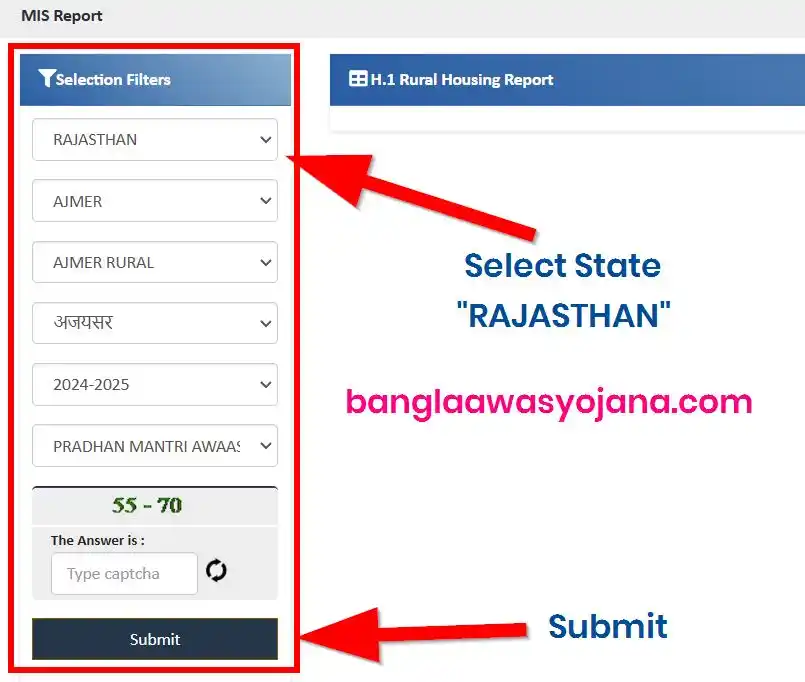 Rajasthan PM Awas Gramin list 2025