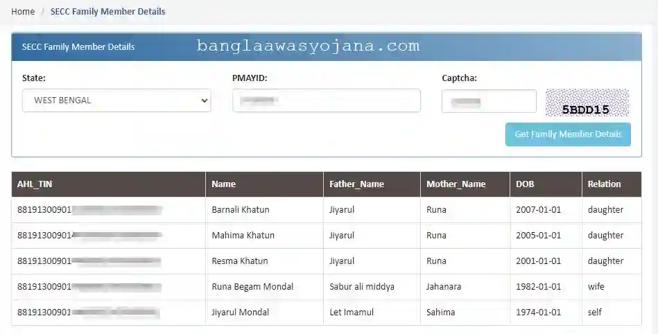 Download SECC Family Member Details